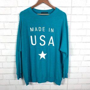 NEW Wildfox USA Made in USA Baggy Beach Jumper